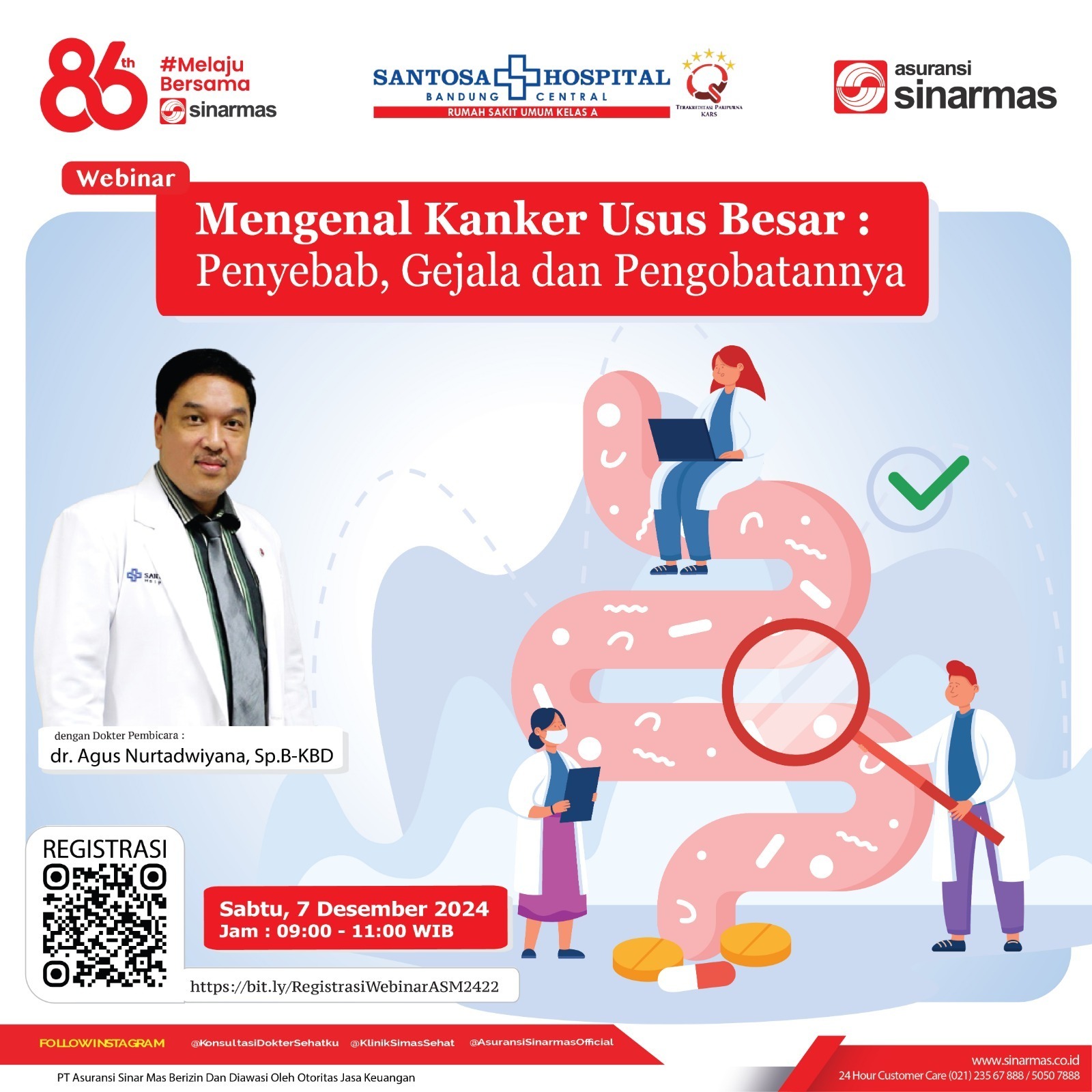 WEBINAR : Mengenal Kanker Usus Besar: Gejala, Penyebab, dan Pengobatannya